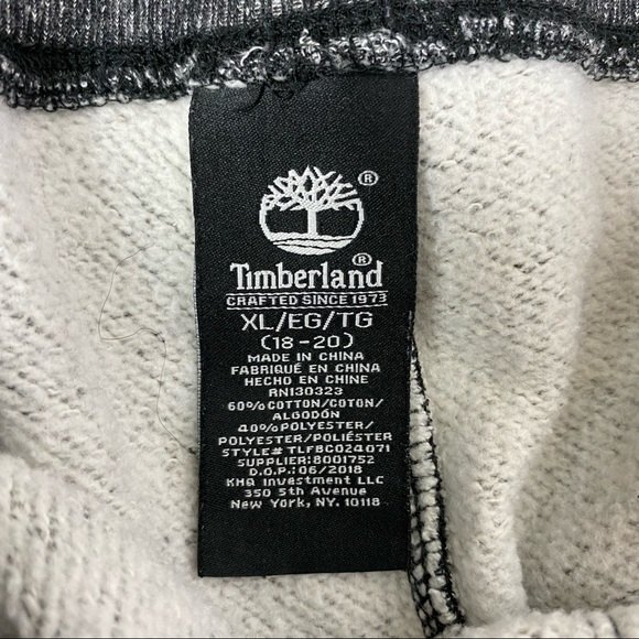 Timberland Boy's Gray & Black Athletic Jogger Sweat Pants XL - Picture 6 of 9